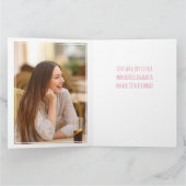 フォトコラージュナンバー28ピンク28番誕生日カード カード (内部)