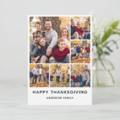 フォトコラージュハッピーサンクスギビング シーズンカード (スタンド正面)