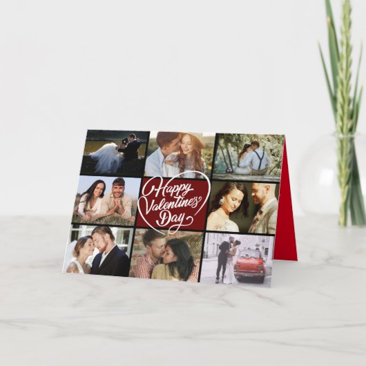 フォトコラージュハッピーバレンタインデー カード (正面)