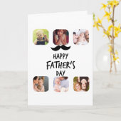 フォトコラージュハッピーファーズデパーソナライズされたー カード (黄色い花)