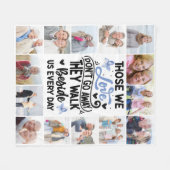 フォトコラージュバタフライメモリアル引用文 フリースブランケット