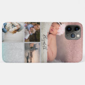 フォトコラージュバラ金ゴールドお名前 Case-Mate iPhoneケース (裏面(横))