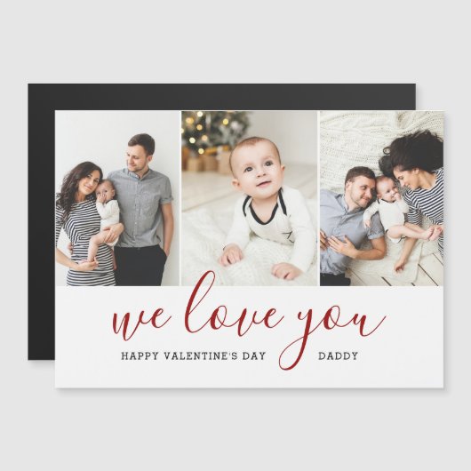 フォトコラージュバレンタインデー磁気カード (正面/裏面)