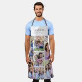 フォトコラージュパーソナライズされたおばあちゃん エプロン (着用した状態)