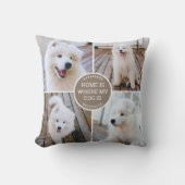 フォトコラージュパーソナライズされたカスタムカラードッグブラウン クッション (正面)