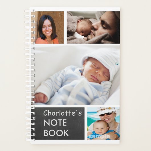 フォトコラージュパーソナライズされたカスタム プランナー手帳 (正面)