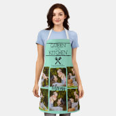 フォトコラージュパーソナライズされたキッチンエプロン エプロン (着用した状態)