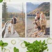 フォトコラージュパーソナライズされたキッチンタオル4 キッチンタオル (折り畳み)