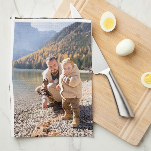 フォトコラージュパーソナライズされたキッチンタオル4 キッチンタオル (四つ折り)