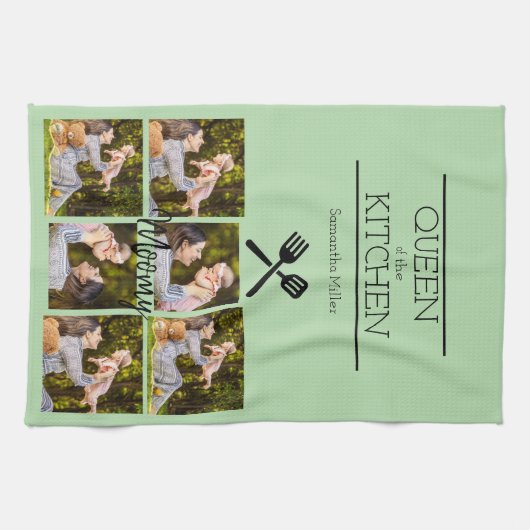 フォトコラージュパーソナライズされたキッチンタオル キッチンタオル (横)