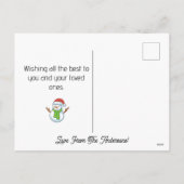 フォトコラージュパーソナライズされたクリスマス シーズンポストカード (裏面)