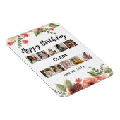 フォトコラージュパーソナライズされたスクリプト誕生日 マグネット (右側)