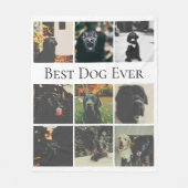 フォトコラージュパーソナライズされたドッグ最高の9 Ever フリースブランケット (正面)