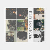 フォトコラージュパーソナライズされたドッグ最高の9 Ever フリースブランケット (正面(横))