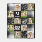 フォトコラージュパーソナライズされたドッグMOMキユニークルト フリースブランケット (正面)