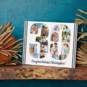 フォトコラージュパーソナライズされたナンバー30誕生日 フォトプラーク (側面)