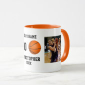 フォトコラージュパーソナライズされたバスケットボール マグカップ (正面右)