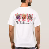 フォトコラージュパーソナライズされたファミリークリトマス Tシャツ (裏面)
