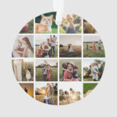 フォトコラージュパーソナライズされたファミリー オーナメント (裏面)
