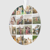 フォトコラージュパーソナライズされたファミリー オーナメント (正面)