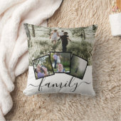 フォトコラージュパーソナライズされたファミリー クッション (ブランケット)