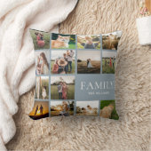 フォトコラージュパーソナライズされたファミリー クッション (ブランケット)