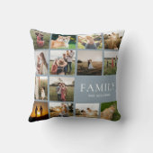フォトコラージュパーソナライズされたファミリー クッション (裏面)