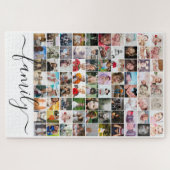 フォトコラージュパーソナライズされたファミリー ジグソーパズル (横)