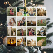 フォトコラージュパーソナライズされたファミリー セラミックオーナメント