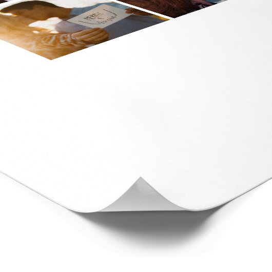 フォトコラージュパーソナライズされたファミリー ポスター (角)