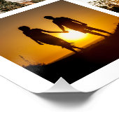 フォトコラージュパーソナライズされたファミリー ポスター (コーナー)