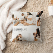 フォトコラージュパーソナライズされたファミリ名 クッション (ブランケット)