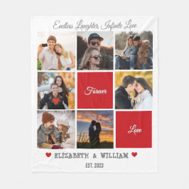 フォトコラージュパーソナライズされたブランケット – ホワイトバージョン フリースブランケット
