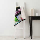 フォトコラージュパーソナライズされたホットピンクブラック(中) 6 シェルパブランケット (インサイチュ)