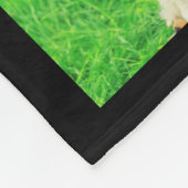 フォトコラージュパーソナライズされたホットピンクブラック(中) 6 フリースブランケット (角)