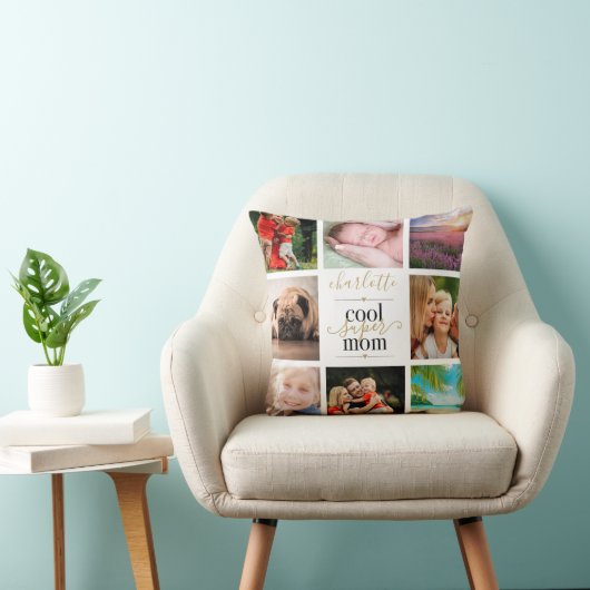 フォトコラージュパーソナライズされたマクールすごいー8 クッション (椅子)