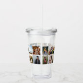 フォトコラージュパーソナライズされたモノグラム アクリルタンブラー (右)