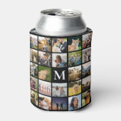 フォトコラージュパーソナライズされたモノグラム 缶クーラー (缶正面)