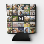 フォトコラージュパーソナライズされたモノグラム 缶クーラー (裏面)