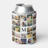 フォトコラージュパーソナライズされたモノグラム 缶クーラー (缶正面)