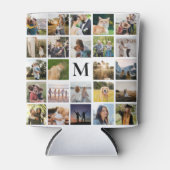 フォトコラージュパーソナライズされたモノグラム 缶クーラー (正面)