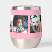 フォトコラージュパーソナライズされたモノグラモダンムピンク (背面)