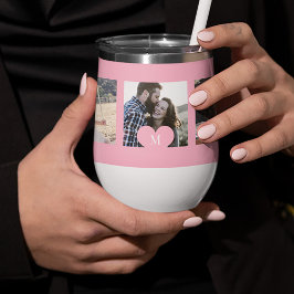 フォトコラージュパーソナライズされたモノグラモダンムピンク