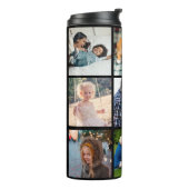 フォトコラージュパーソナライズされたモノグラモダンム黒 タンブラー (回転左)