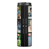 フォトコラージュパーソナライズされたモノグラモダンム黒 タンブラー (裏面)