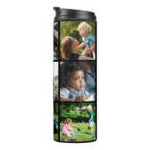 フォトコラージュパーソナライズされたモノグラモダンム黒 タンブラー (回転右)