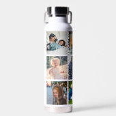 フォトコラージュパーソナライズされたモノグラモダンム ウォーターボトル (正面)