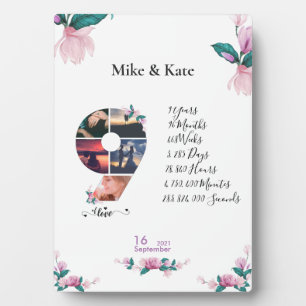 フォトコラージュパーソナライズされたラブカップル記念日 フォトプラーク