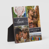 フォトコラージュパーソナライズされたラブスクリプトカップル フォトプラーク (正面)