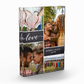 フォトコラージュパーソナライズされたラブスクリプト記念日 フォトブロック (左)